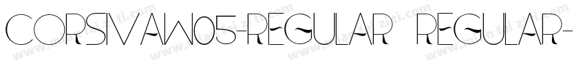 CorsivaW05-Regular Regular字体转换